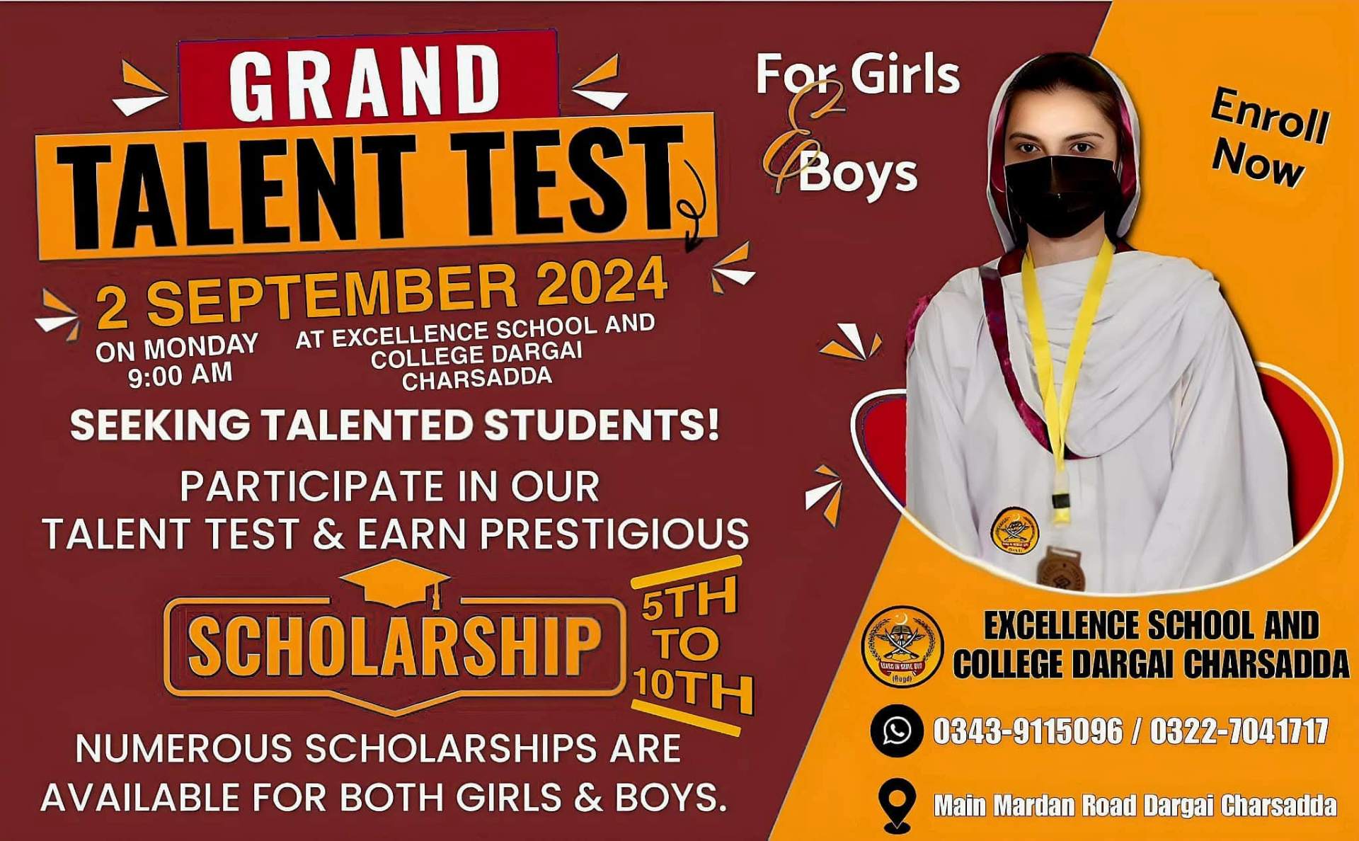 Grand Talent Test — Scholarships 5th to 10th
